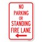 Signmission No Parking or Standing Fire Lane With Heavy-Gauge Aluminum Sign, 12" x 18", A-1218-23683 A-1218-23683 - alternate 1